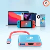Cáp chuyển đổi Type C to HDMI với DP Power và cổng USB - Bộ Dock cho Nintendo Switch