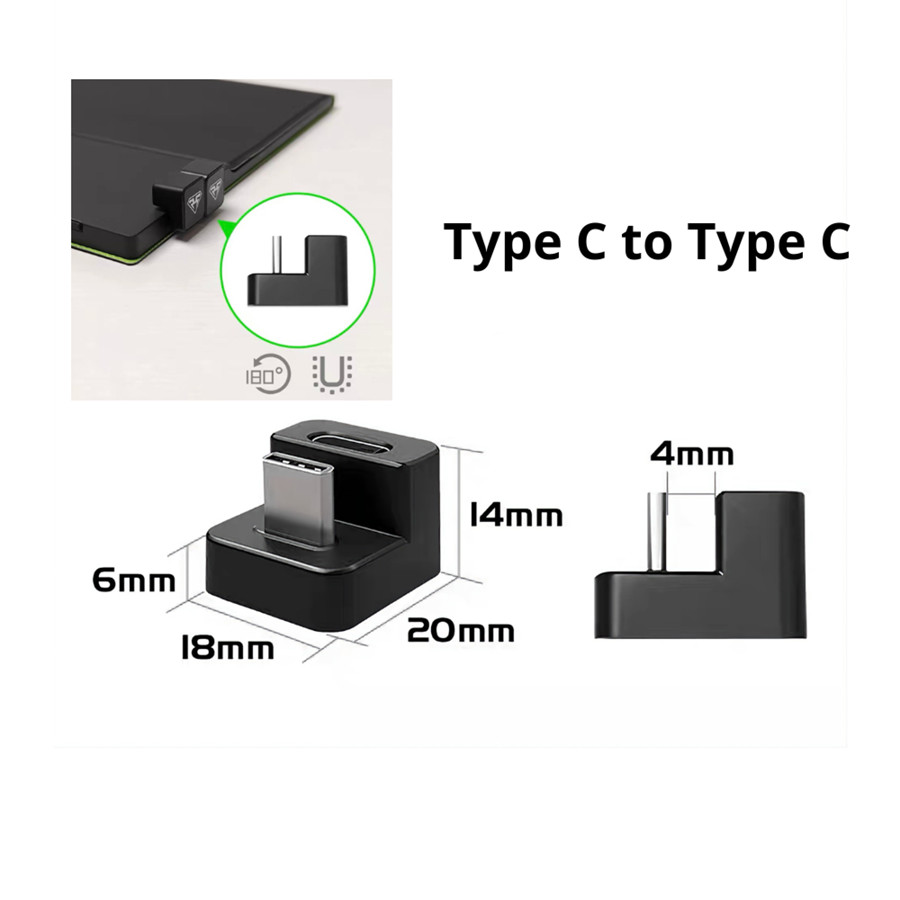 Giắc Gập Chuyển Đổi 180° Type-C to Type-C & Mini HDMI to HDMI