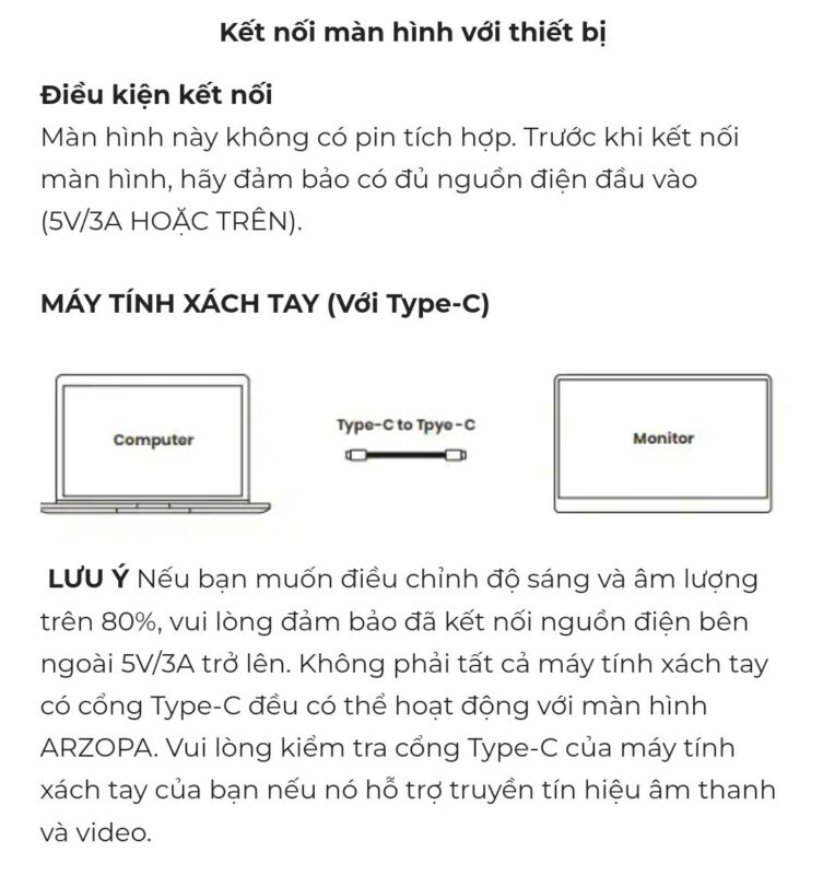 Kết nối màn hình di động với macbook